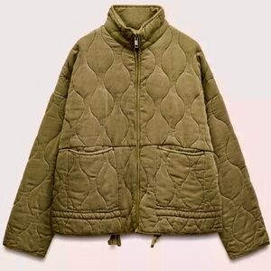 Zara Quilted Bomber / women, S, cotton